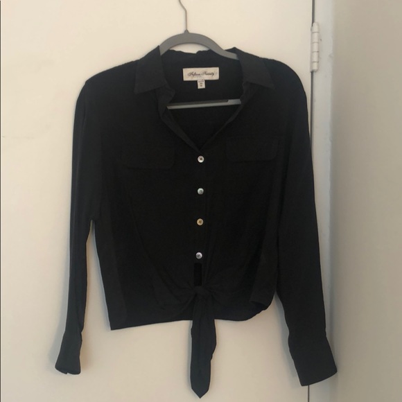 Fifteen Twenty Tops - Fifteen Twenty Silk Blouse with Tie bottom